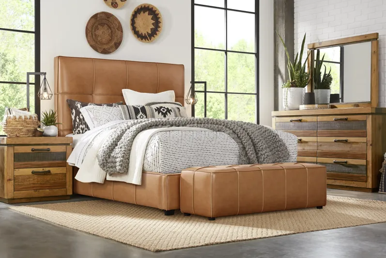 Westover Hills Brown 5 Pc Bedroom with Giselle Camel Queen