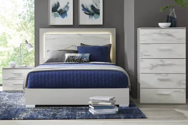 Beatrice Gray 5 Pc Queen Bedroom