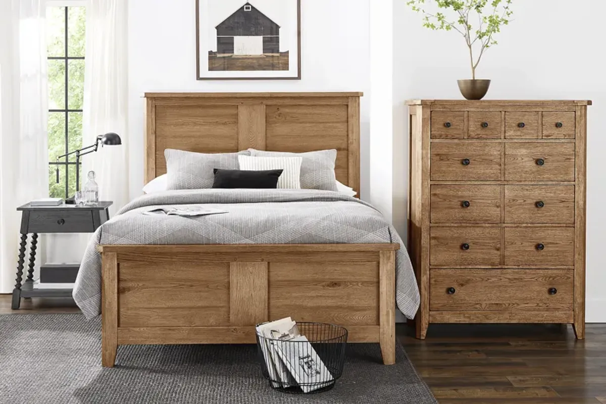 Hargrove Light Oak 5 Pc King Panel Bedroom