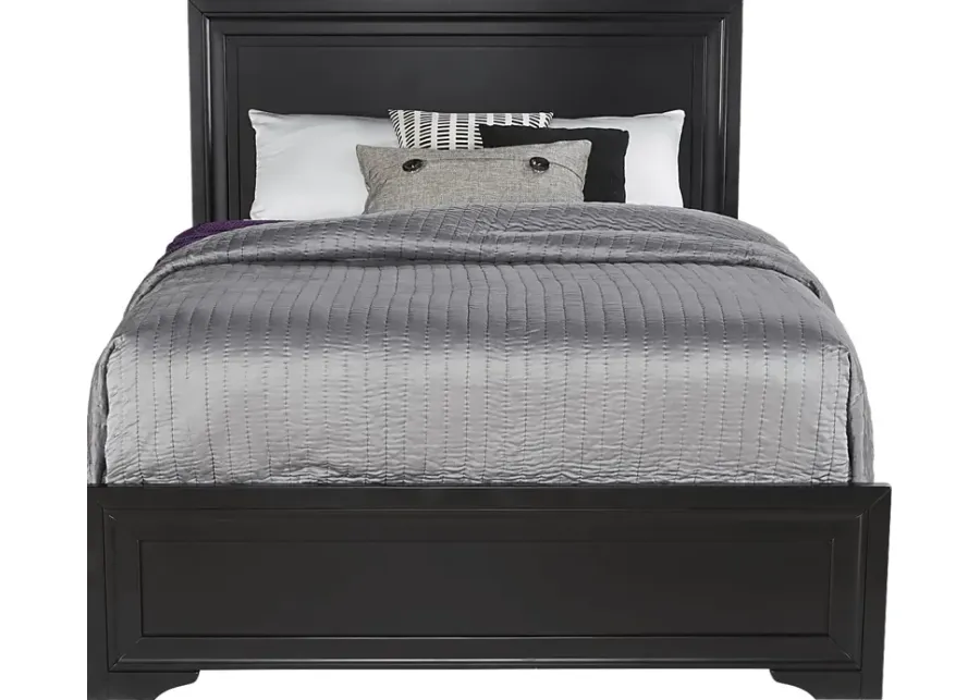 Belcourt Black 3 Pc Queen Panel Bed