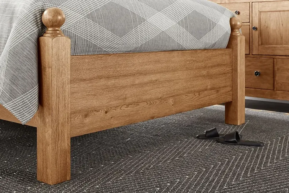 Hargrove Light Oak 7 Pc Queen Post Bedroom