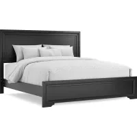 Belcourt Black 3 Pc King Panel Bed