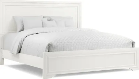 Belcourt White 3 Pc King Panel Bed
