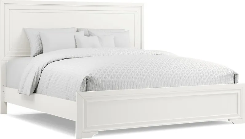 Belcourt White 3 Pc King Panel Bed