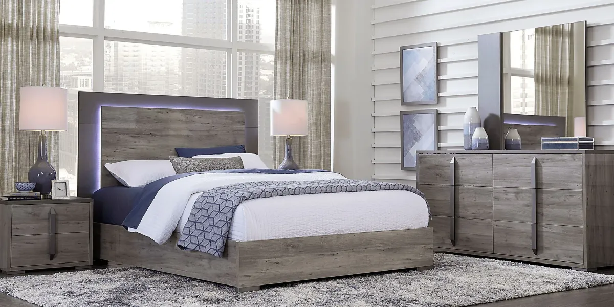 Park Slope Gray 3 Pc Queen Panel Bed