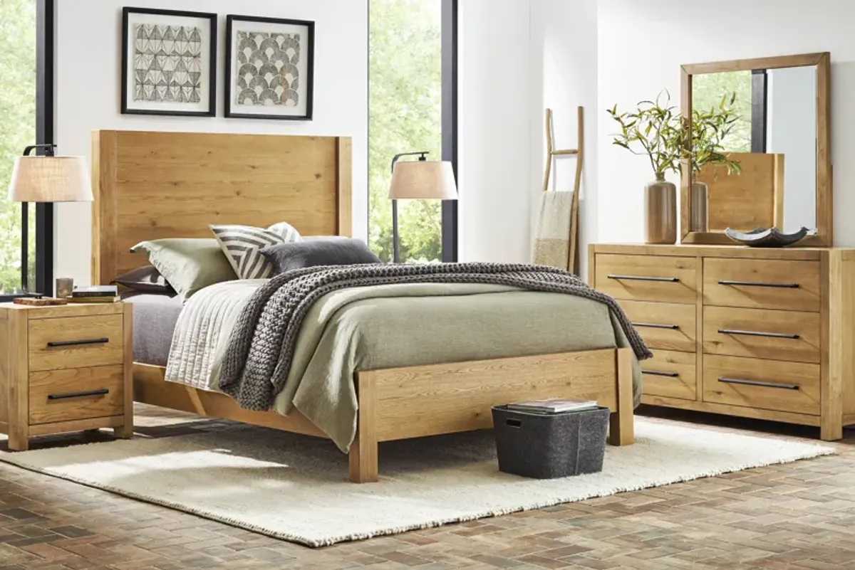 Ithaca Natural 7 Pc Queen Panel Bedroom