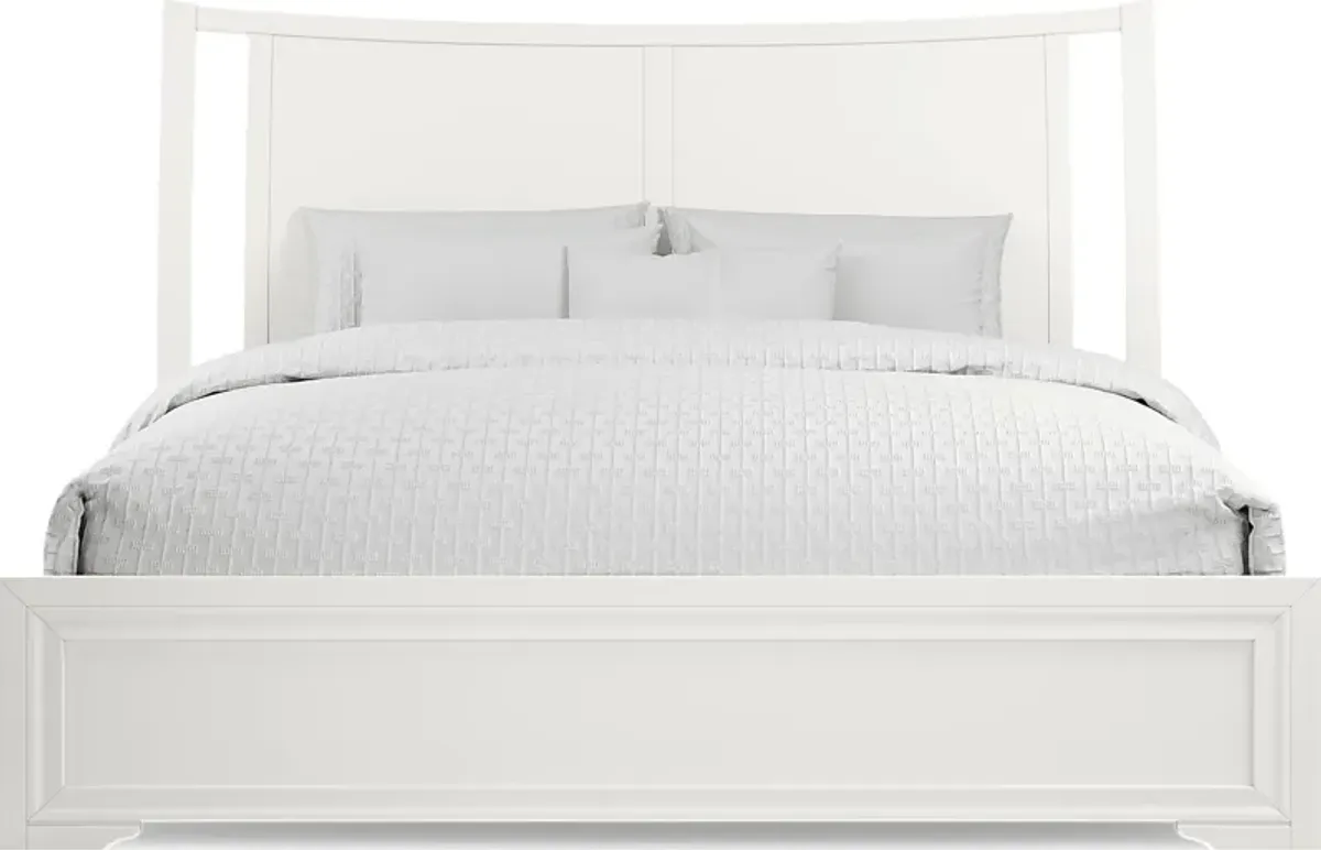 Belcourt White 3 Pc King Sleigh Bed