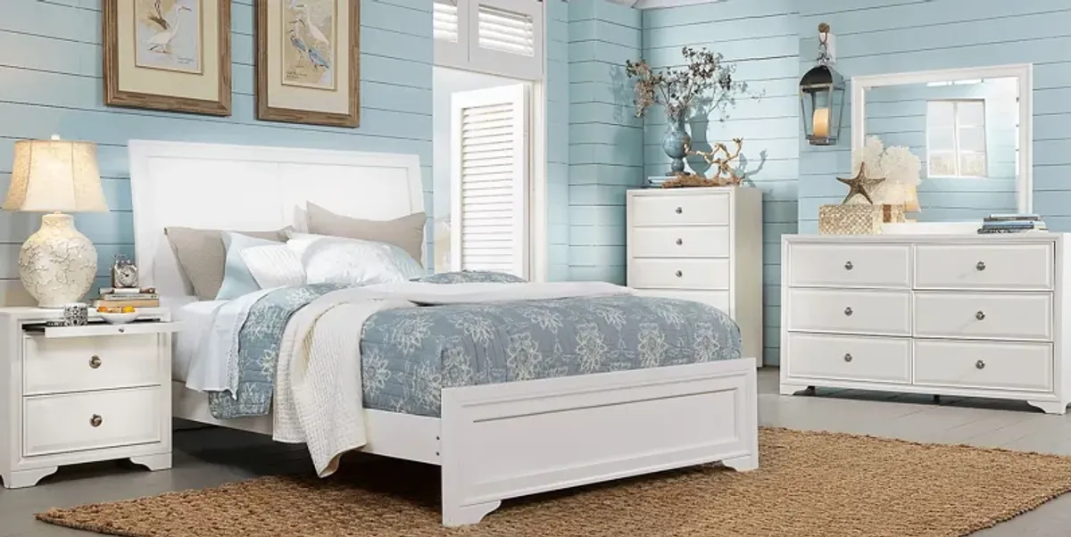 Belcourt White 3 Pc King Sleigh Bed