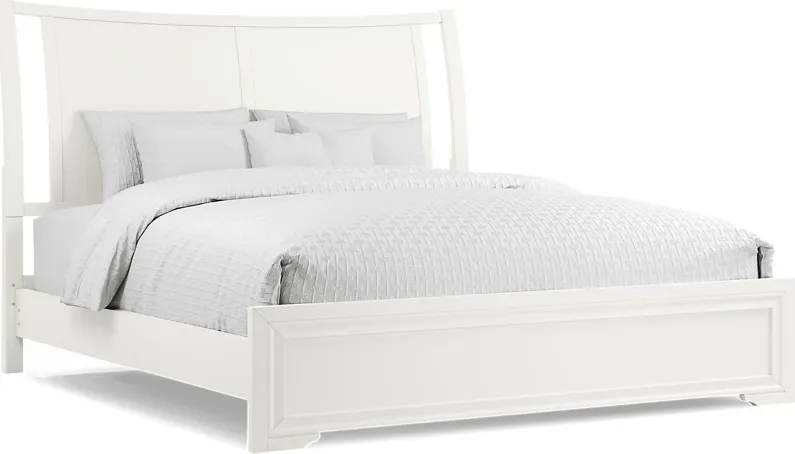 Belcourt White 3 Pc King Sleigh Bed