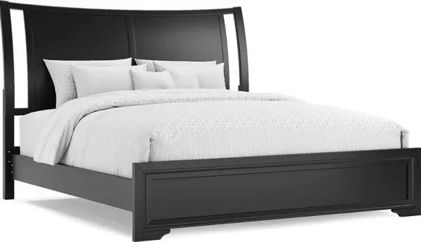 Belcourt Black 3 Pc King Sleigh Bed