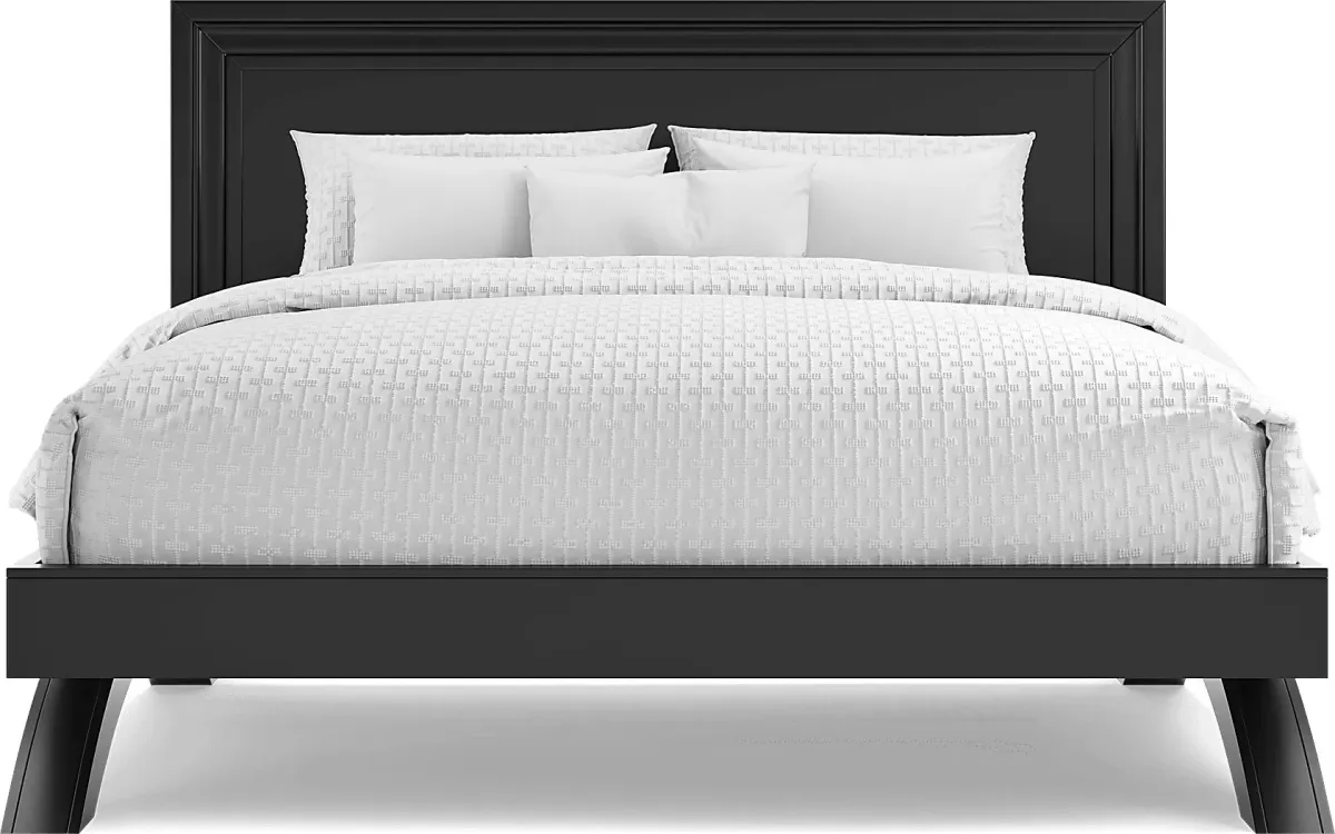 Belcourt Black 3 Pc King Panel Arch Bed