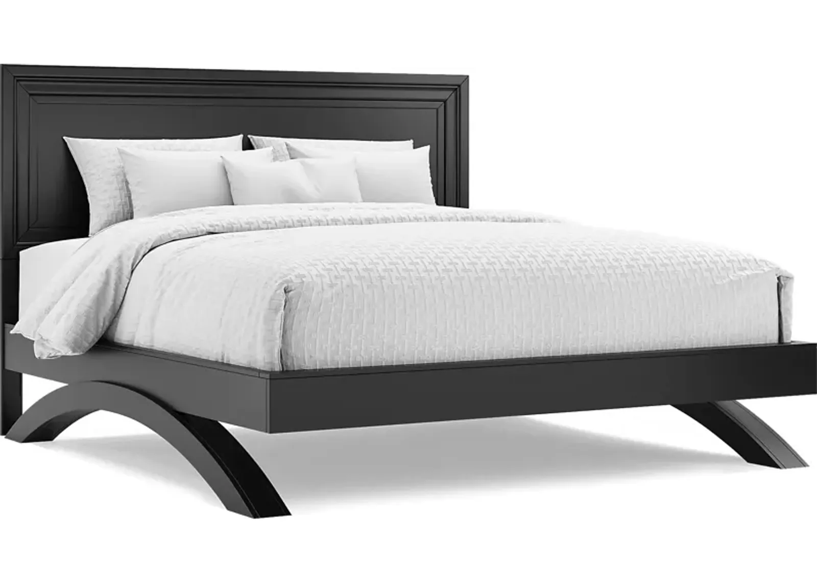 Belcourt Black 3 Pc King Panel Arch Bed