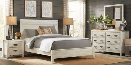 Palm Grove White 8 Pc King Panel Bedroom