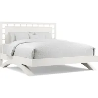 Belcourt White 3 Pc King Lattice Arch Bed