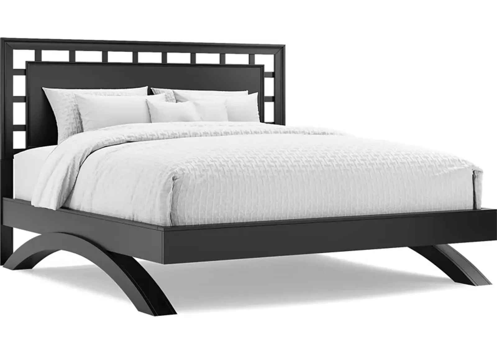 Belcourt Black 3 Pc King Lattice Arch Bed