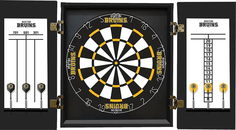 Fan's Choice Boston Bruins Black Dartboard Set