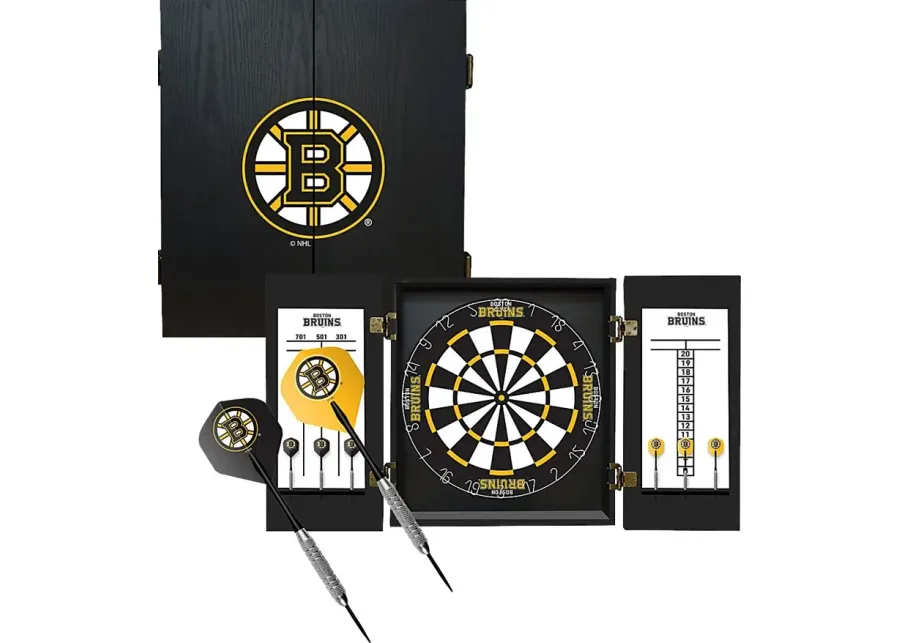 Fan's Choice Boston Bruins Black Dartboard Set