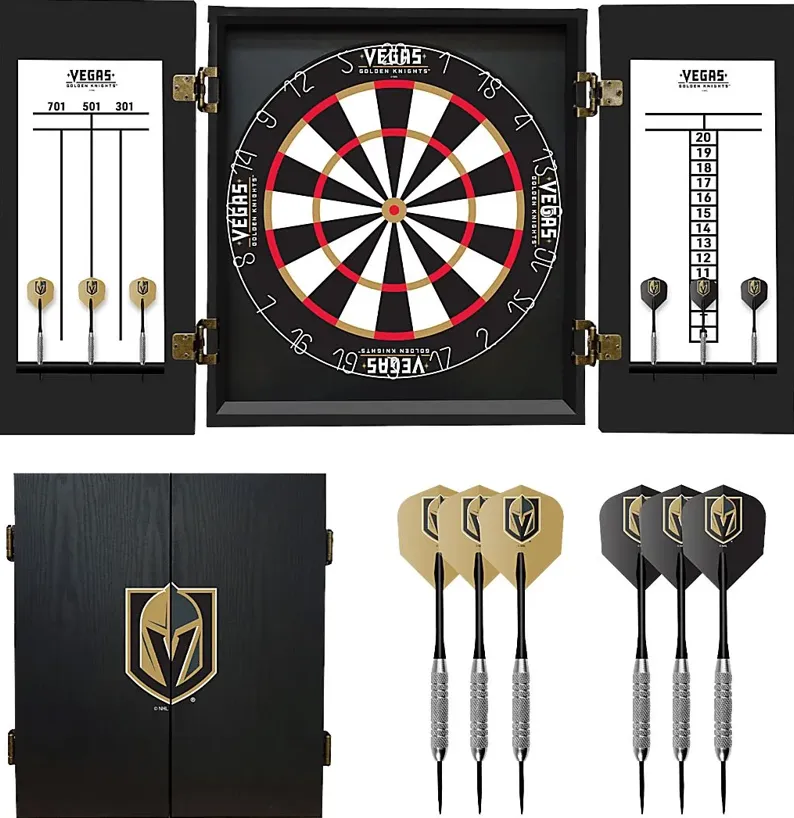 Fan's Choice Golden Knights Black Dartboard Set