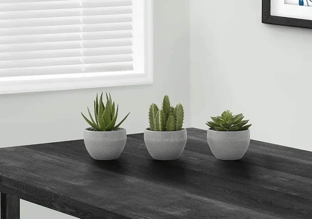 Mitscher Green Artificial Succulent Plant, Set of 3