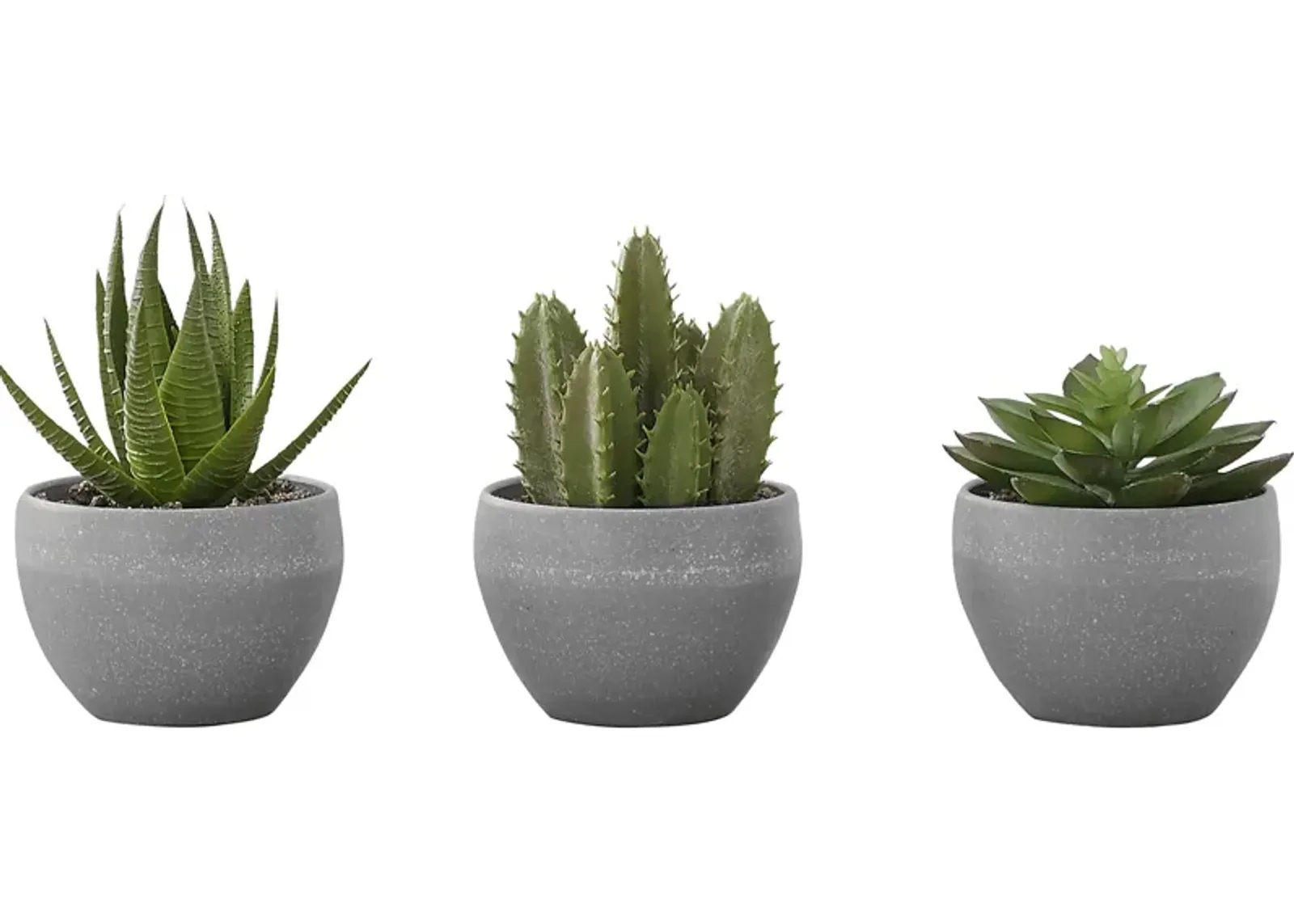 Mitscher Green Artificial Succulent Plant, Set of 3