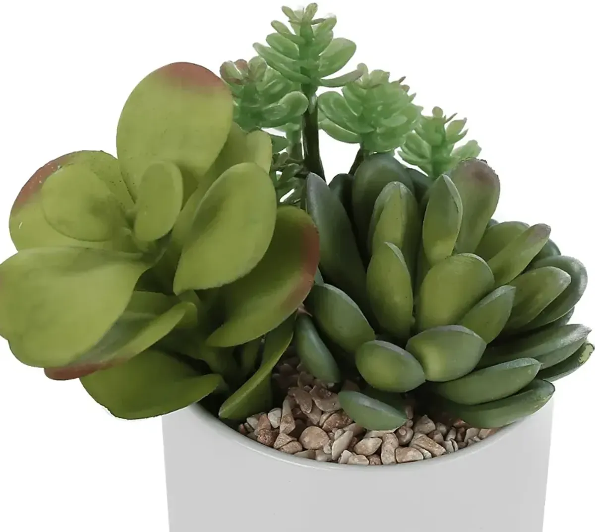 Karakara Green Artificial Succulent Plant, Set of 2