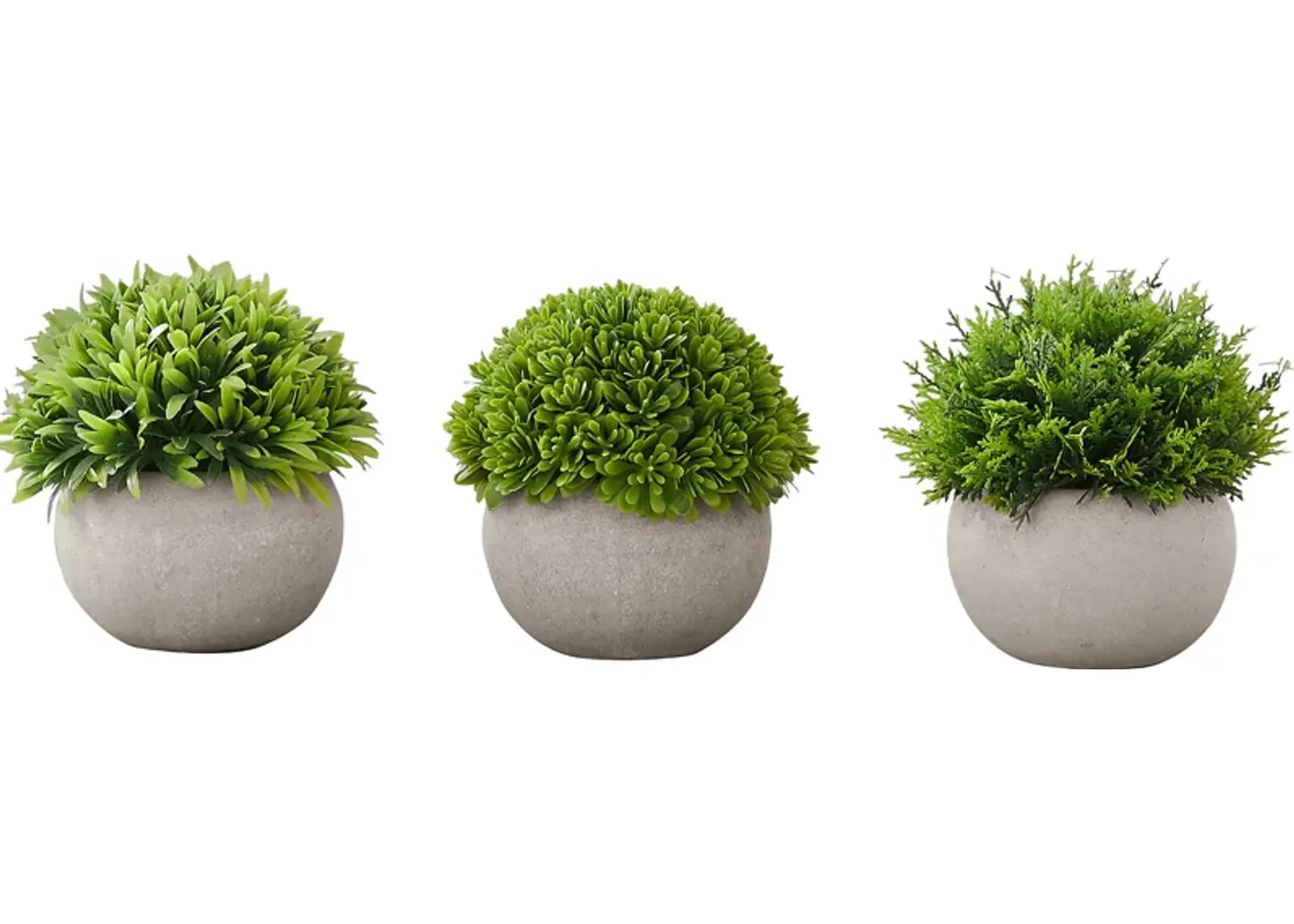 Phister Green Artificial Succulent Plant, Set of 3