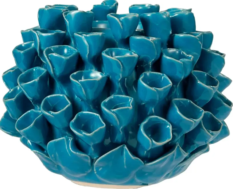 Idle Cay Blue Candle Holder