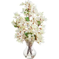 Durlston White Floral Arrangement with Vase