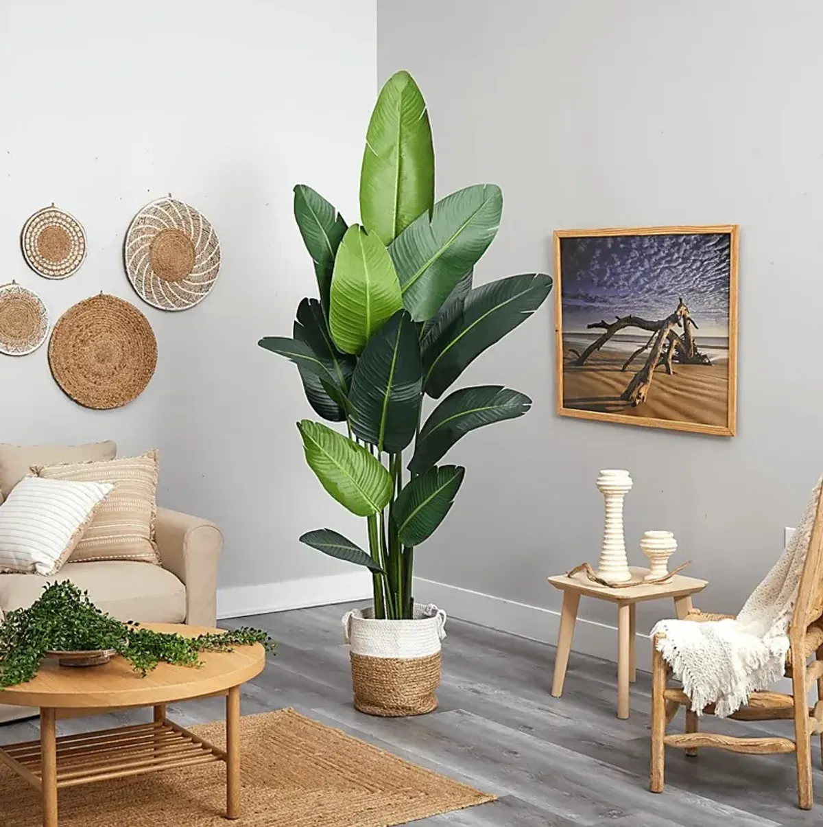 Candsu Green Tree with Basket
