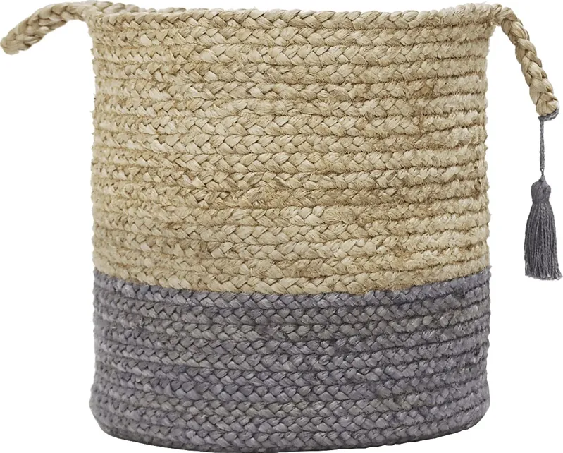 Ruven Tan/Gray 17 in. Basket