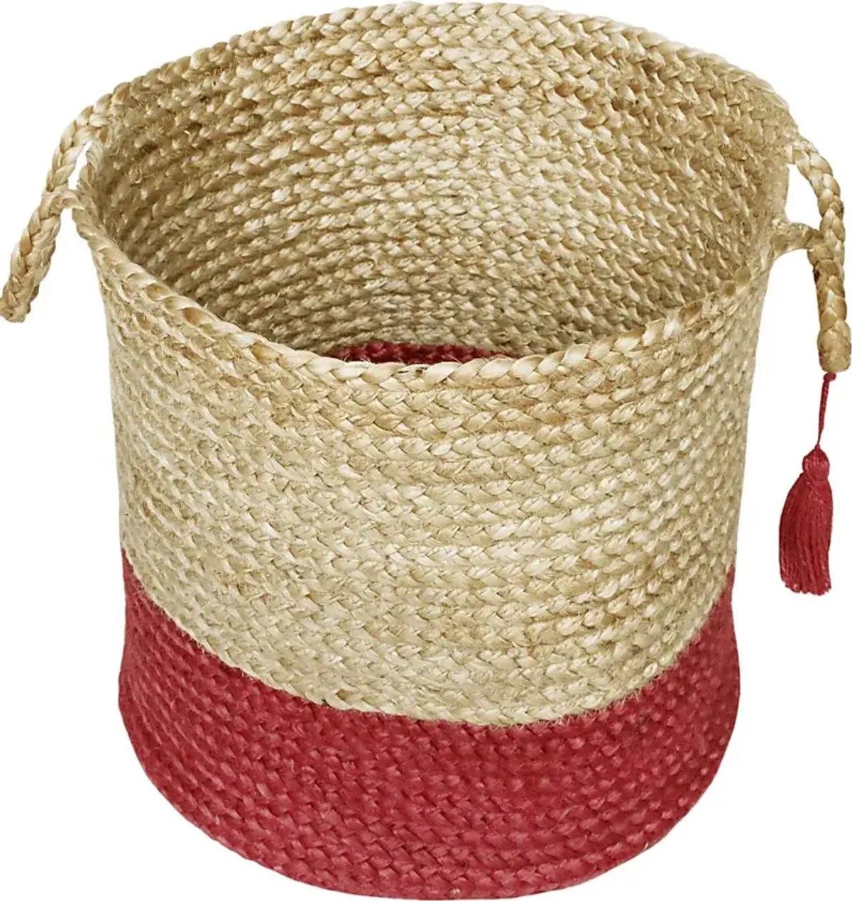 Ruven Tan/Red 17 in. Basket