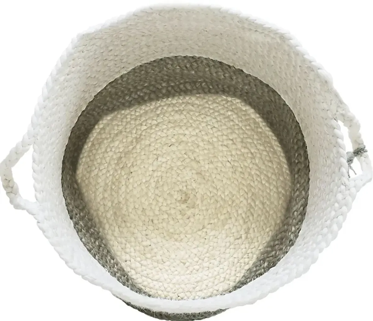 Ruven White/Gray 19 in. Basket