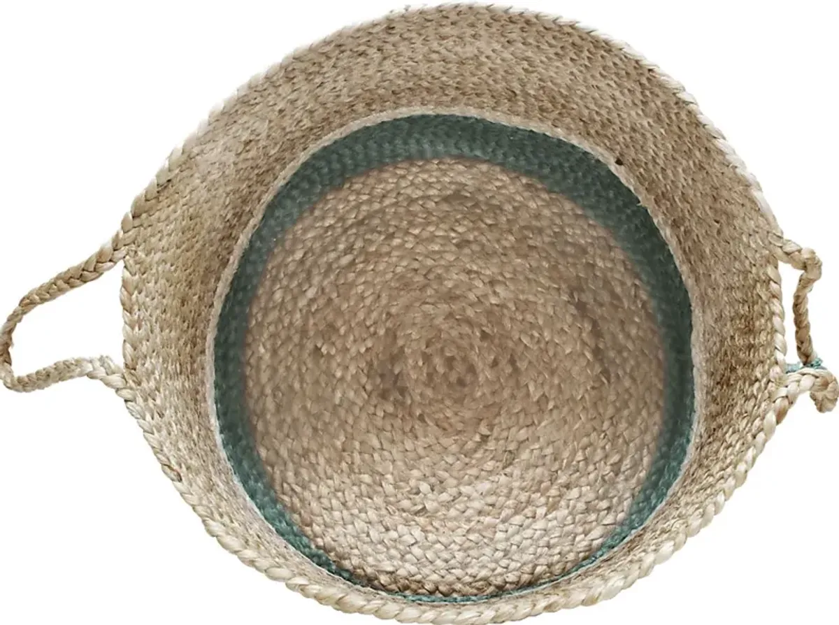 Flinar Tan/Teal 17 in. Basket