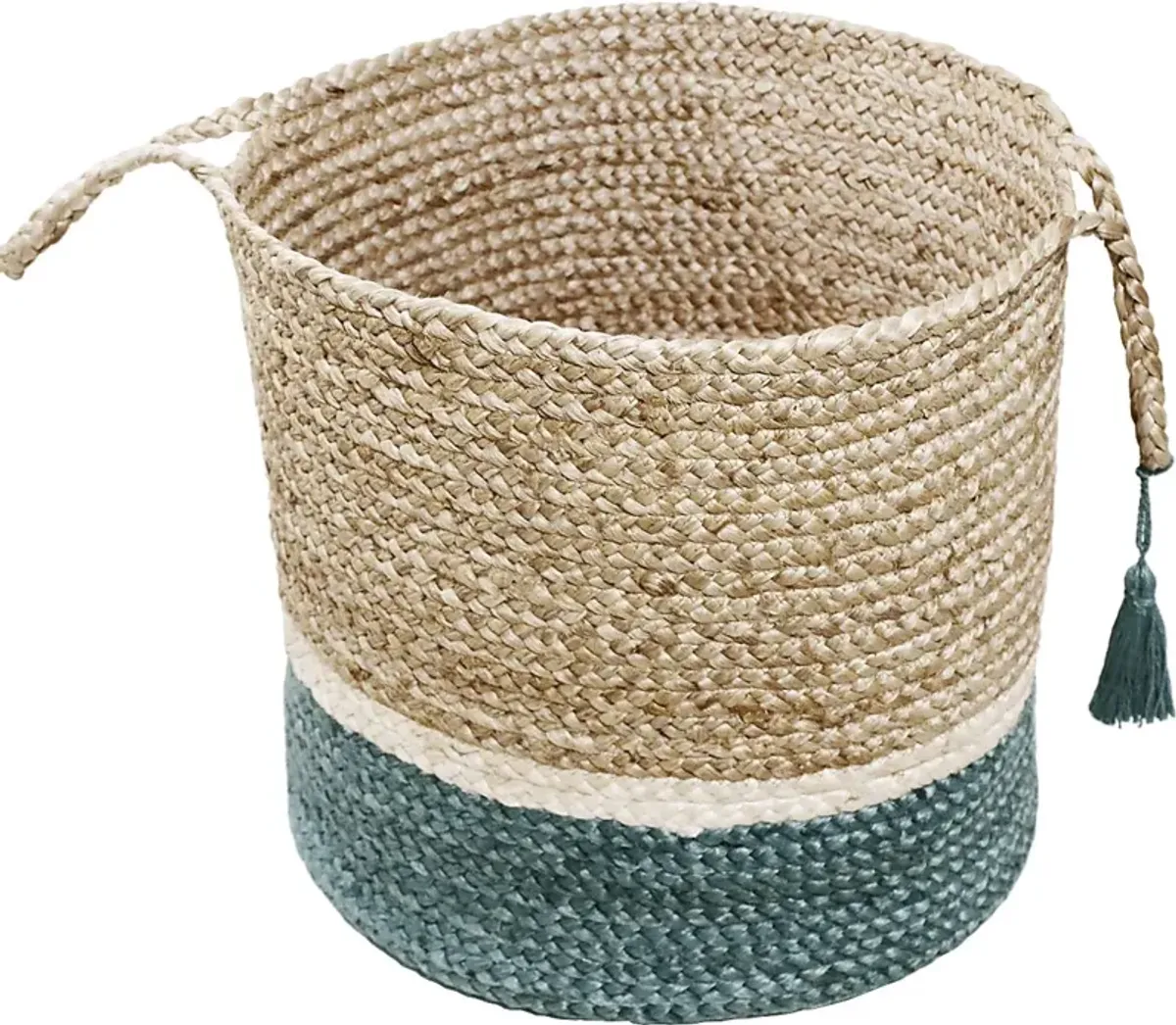 Flinar Tan/Teal 17 in. Basket