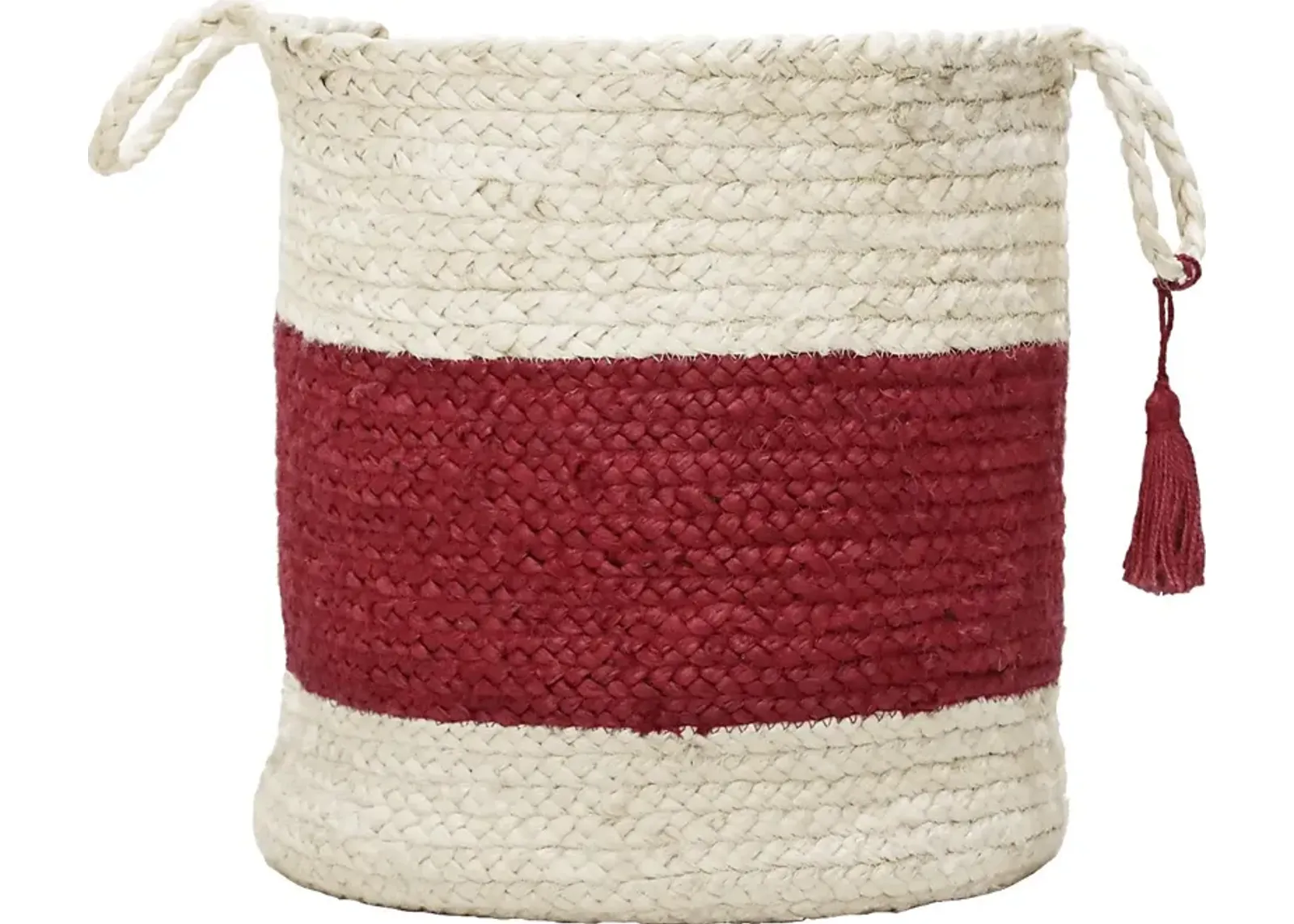 Grebella White/Red 19 in. Basket