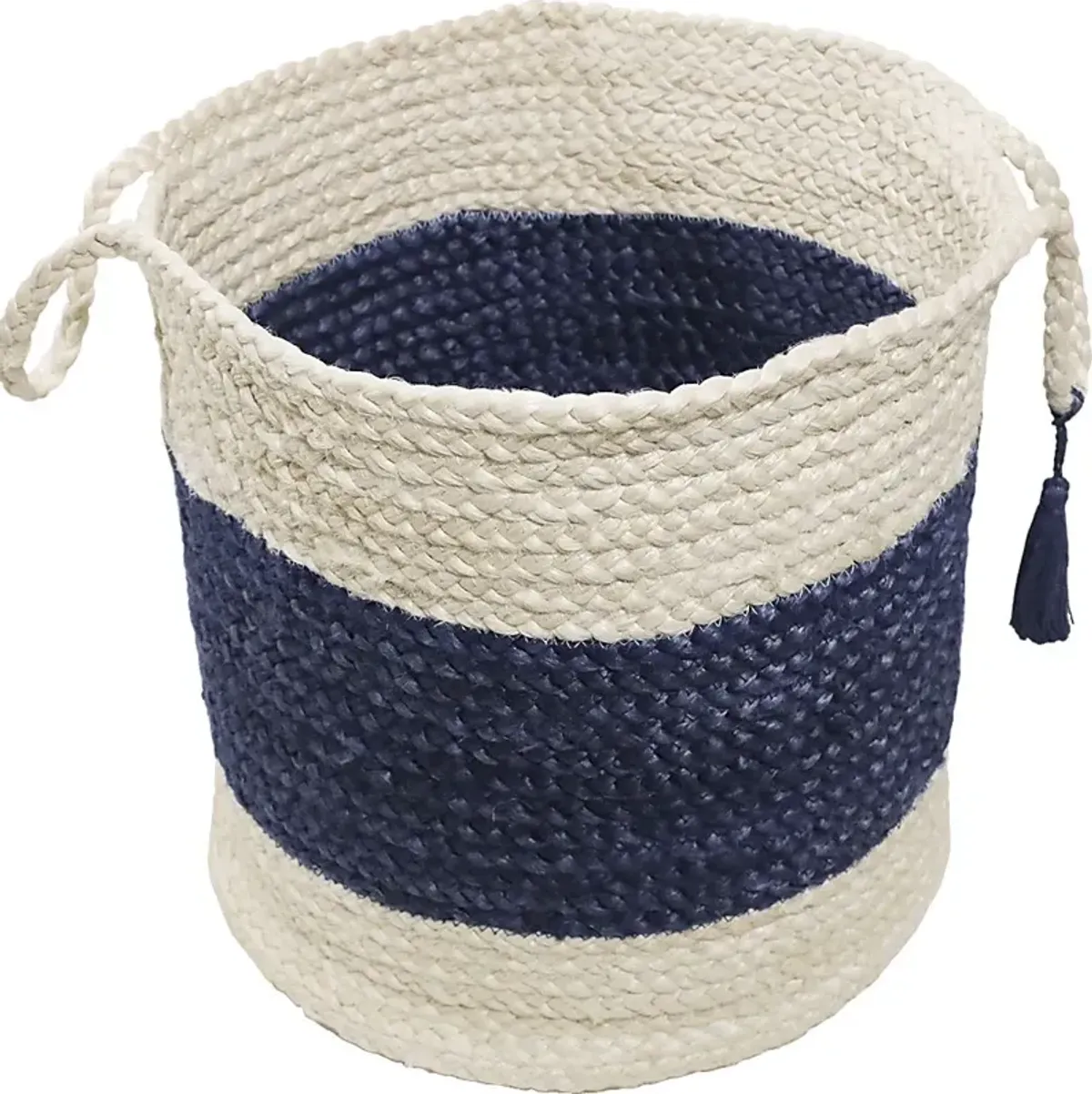 Grebella White/Blue 17 in. Basket