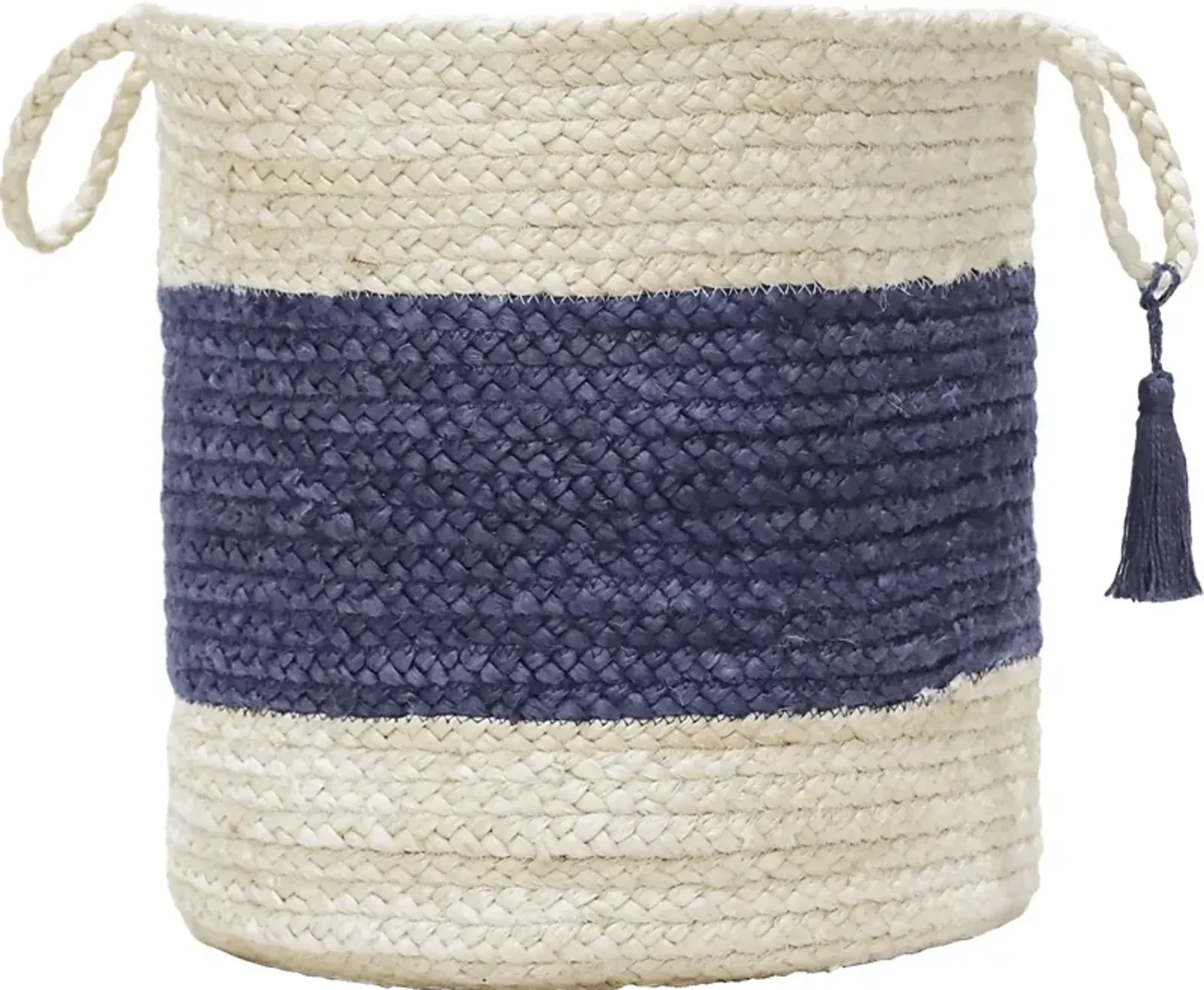 Grebella White/Blue 17 in. Basket