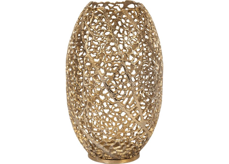 Lurkirk Gold 15 in. Vase