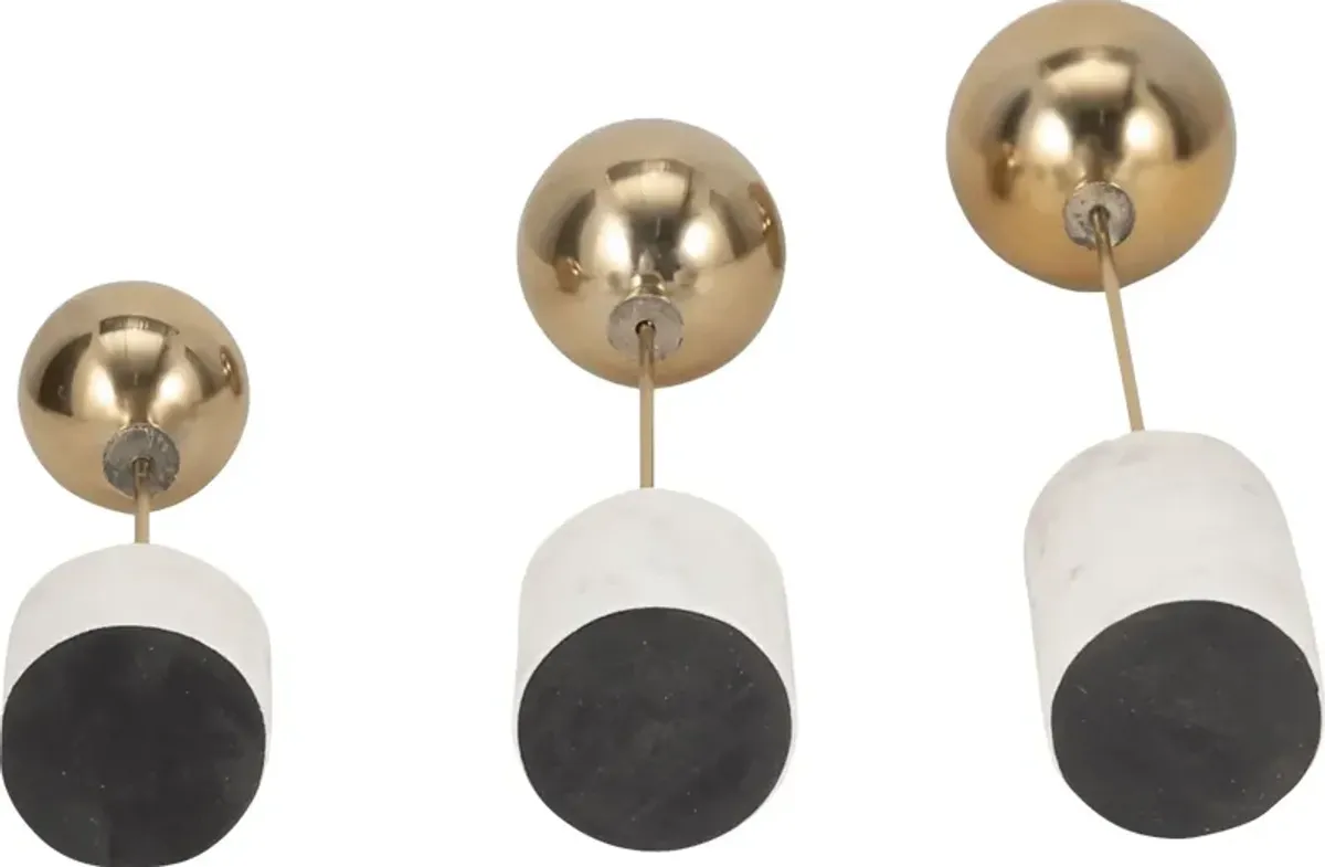 Baruna Gold Balloon Sculpture, Set of 3