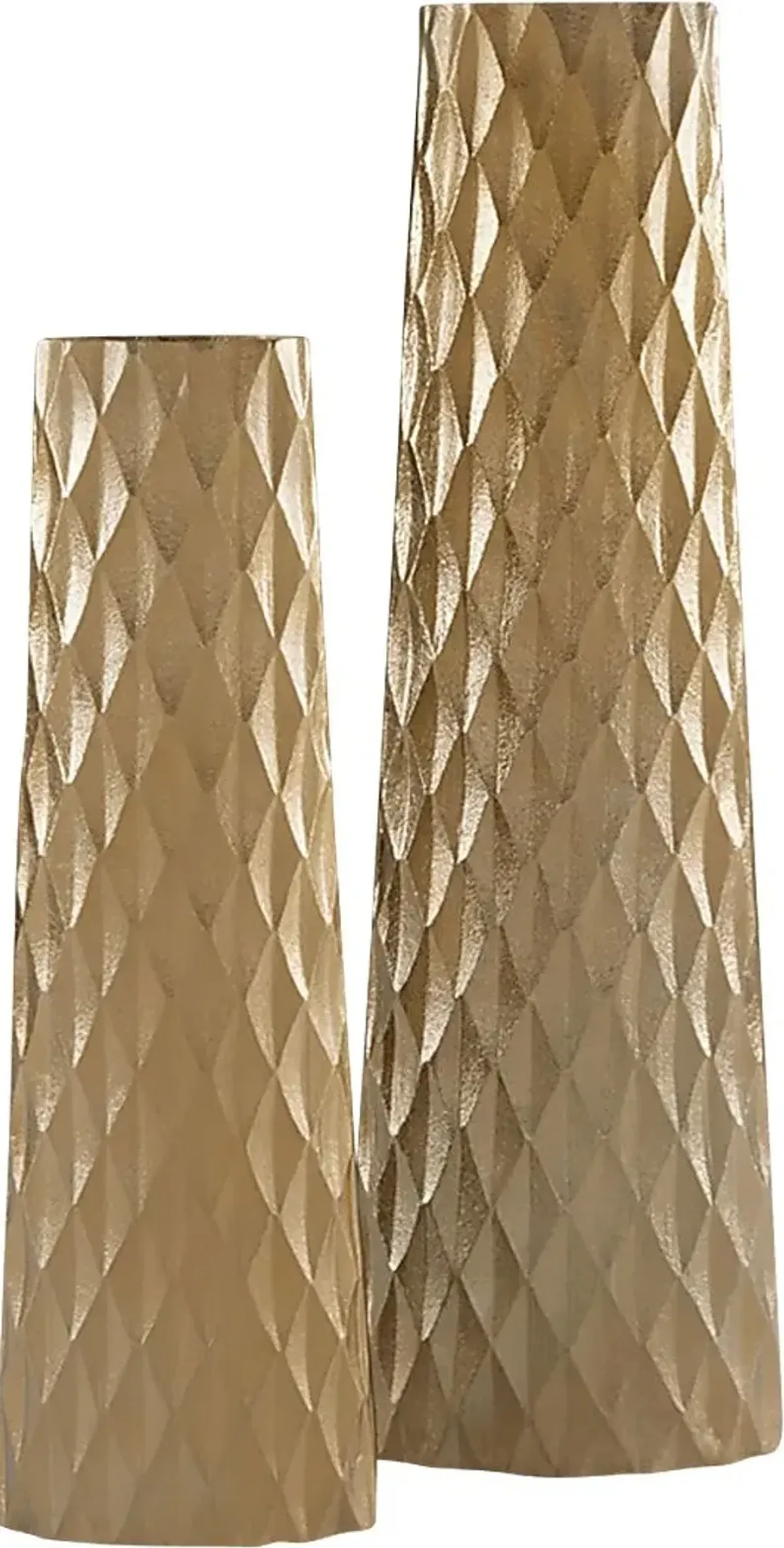 Parmley Brass Floor Vase, Set of 2