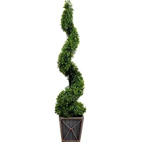 Berteau Green Artificial Boxwood Spiral Tree