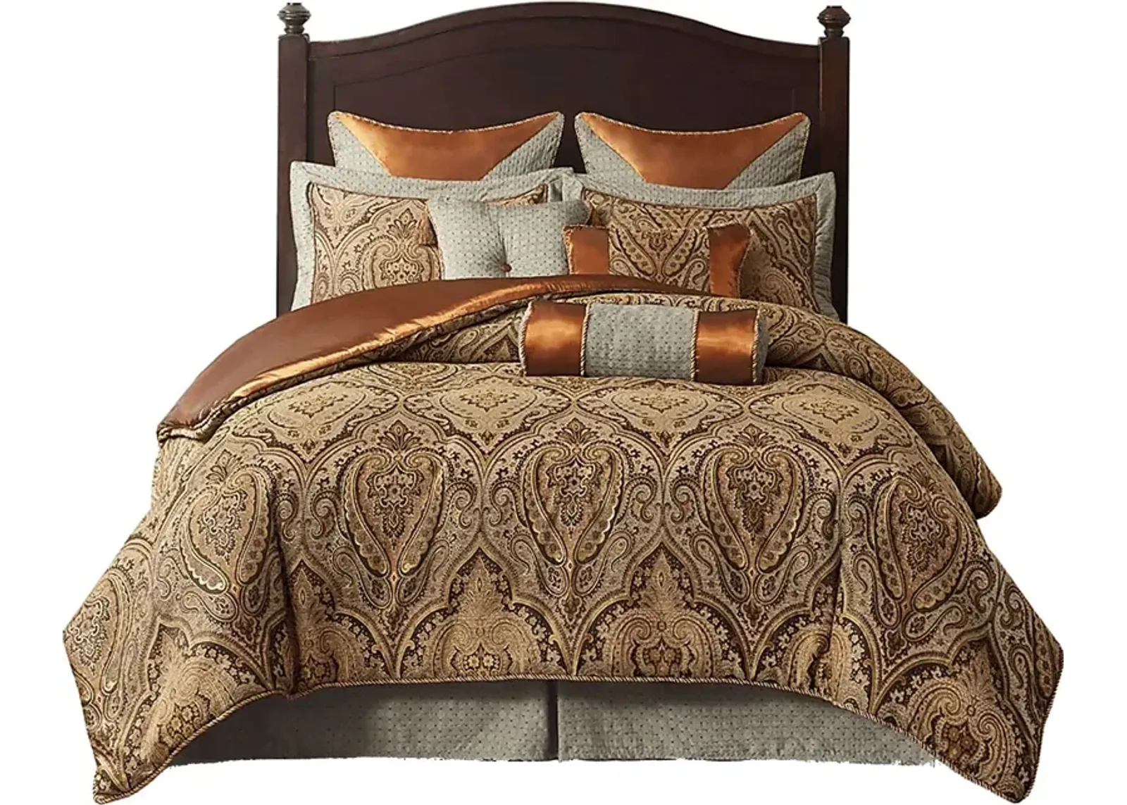 Danom Brown 9pc Queen Comforter Set