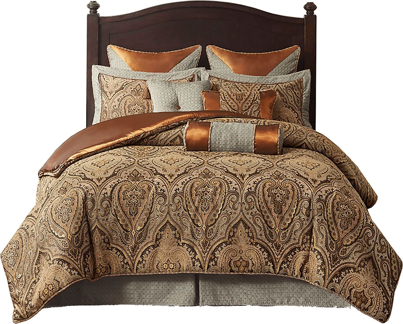 Danom, Brown 10pc King Comforter Set