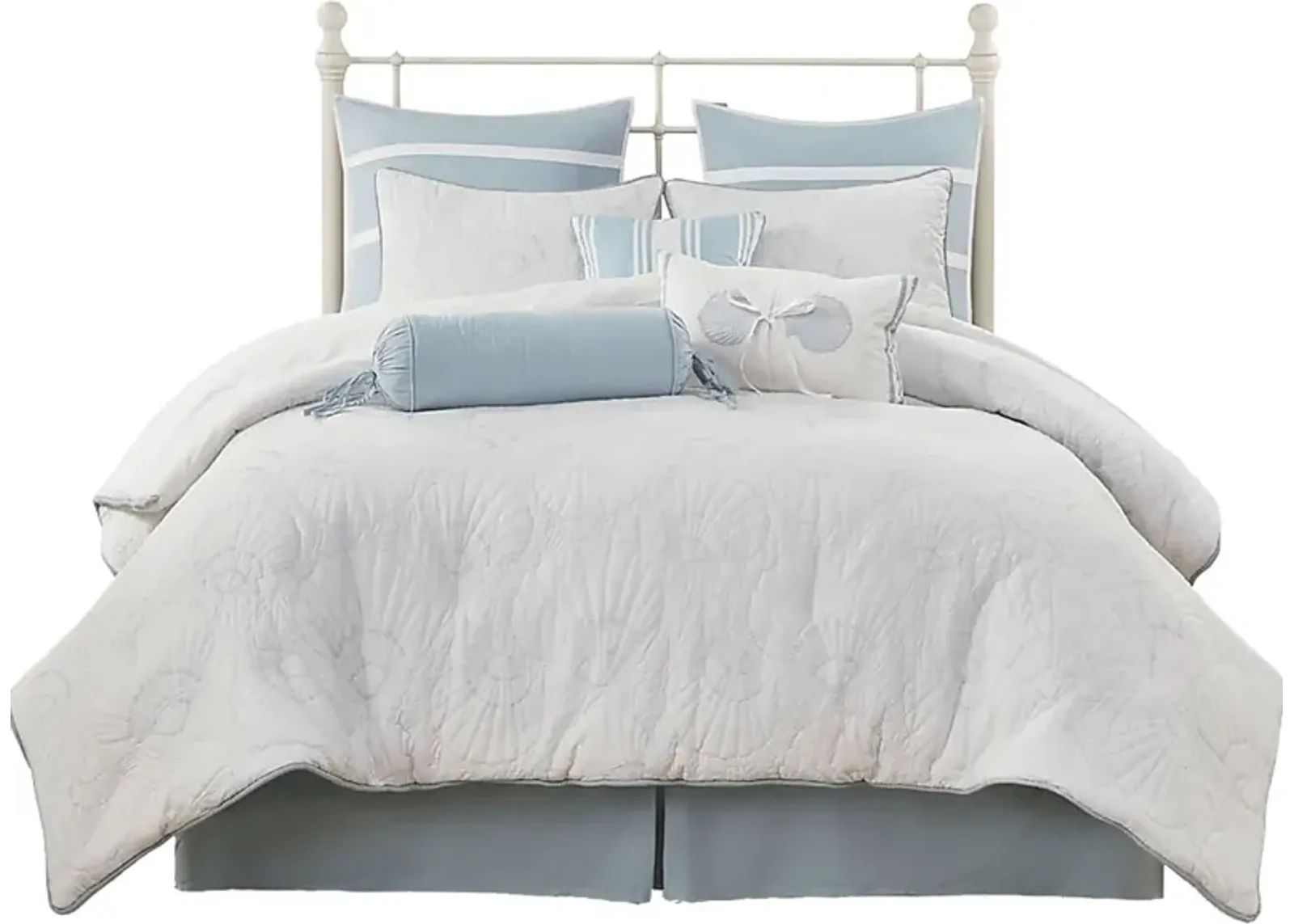 Emilisa White Queen Comforter Set