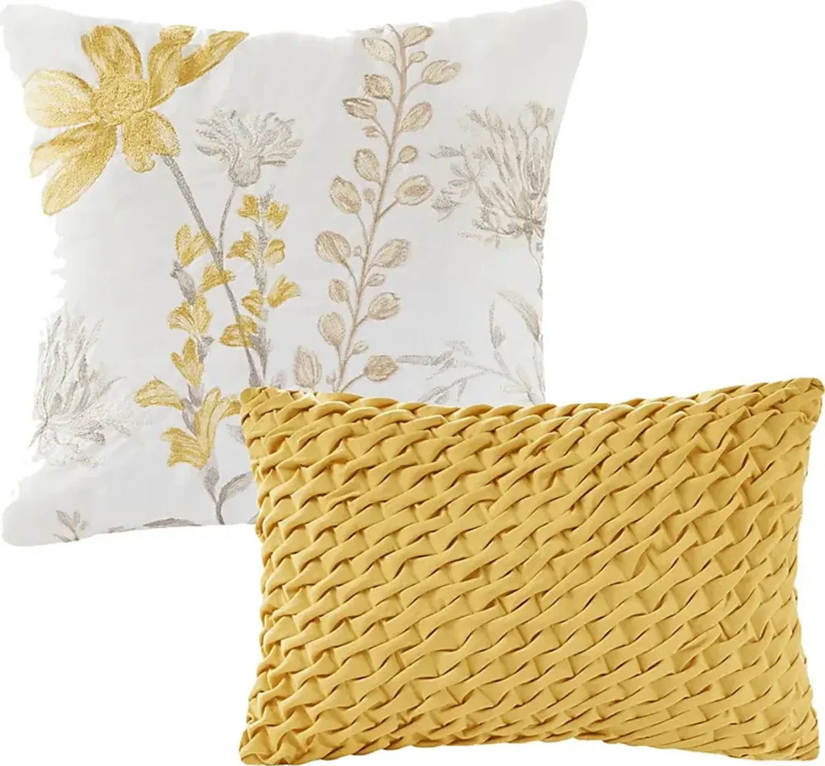 Milaia Yellow 5pc Full Comforter Set