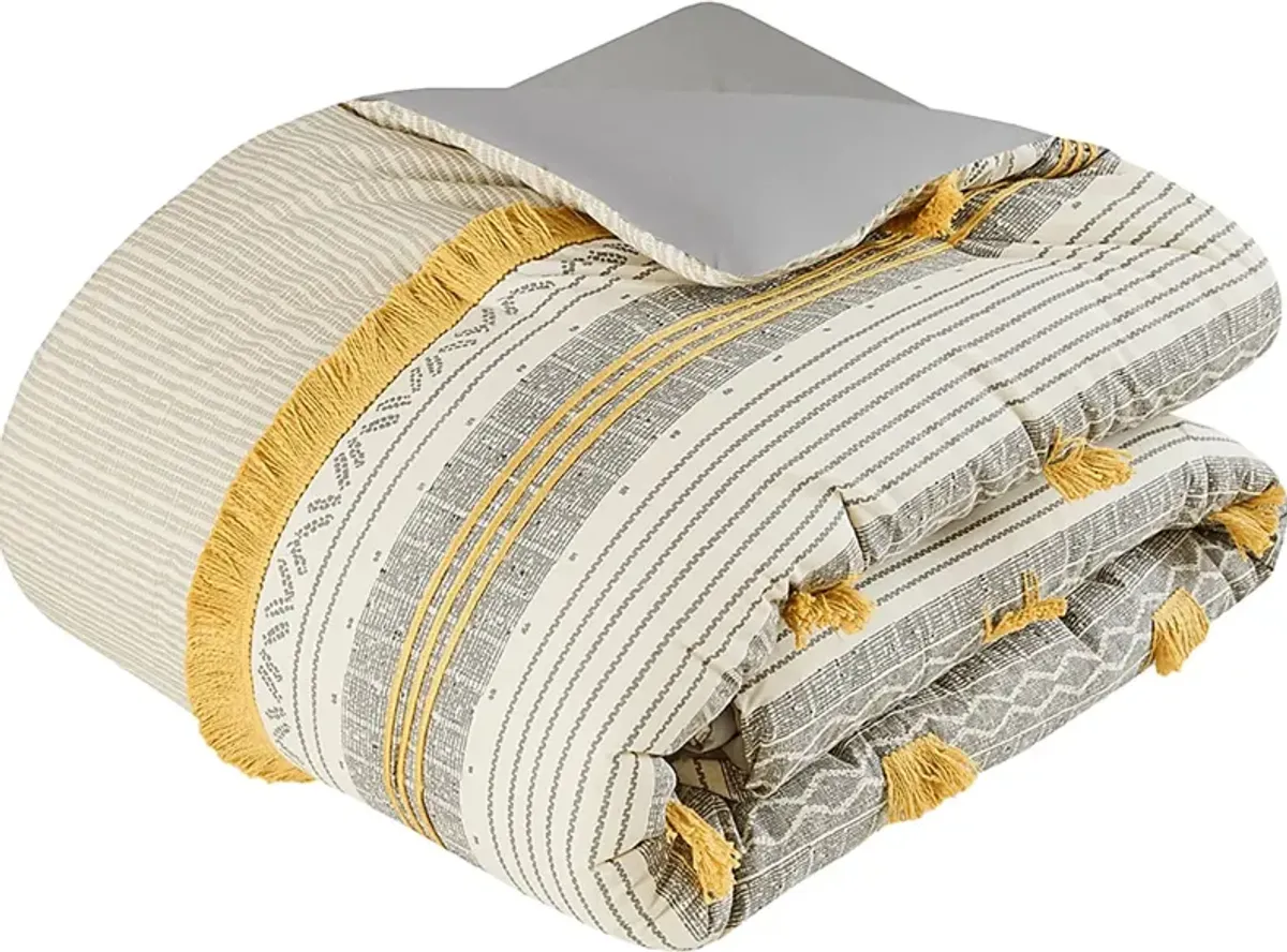 Saedi Gray King/ Cal 3 pc Comforter Set