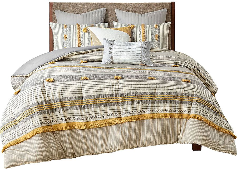 Saedi Gray King/ Cal 3 pc Comforter Set