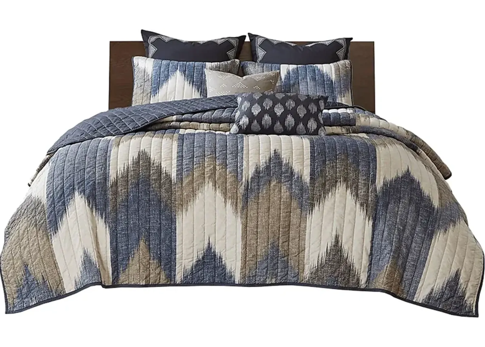 Kartr Blue King/Cal 3 pc Comforter Set