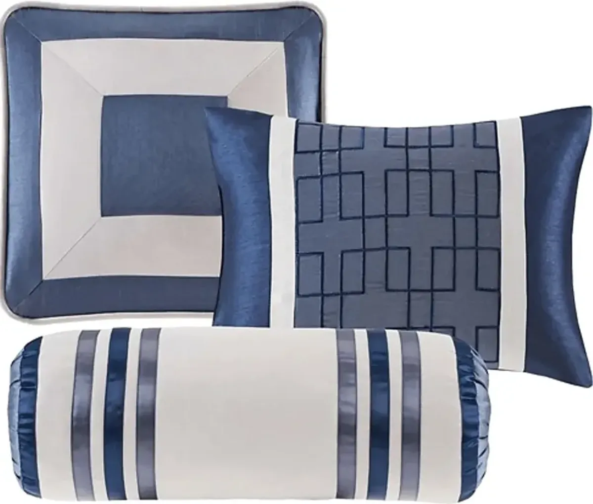 Jame Blue 7 pc Queen Comforter Set