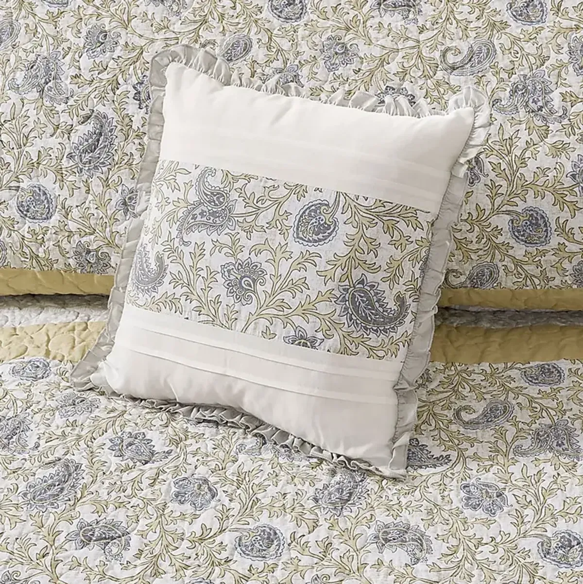 Pabl Yellow 6 pc Full/Queen Quilt Set